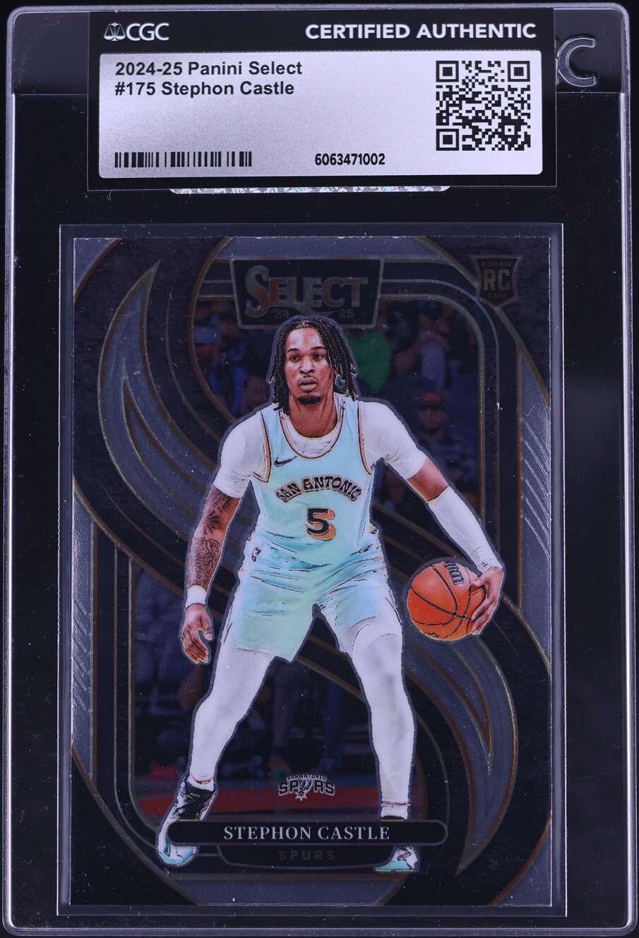 2024 Select Premier Level Stephon Castle ROOKIE #175 CGC AUTH