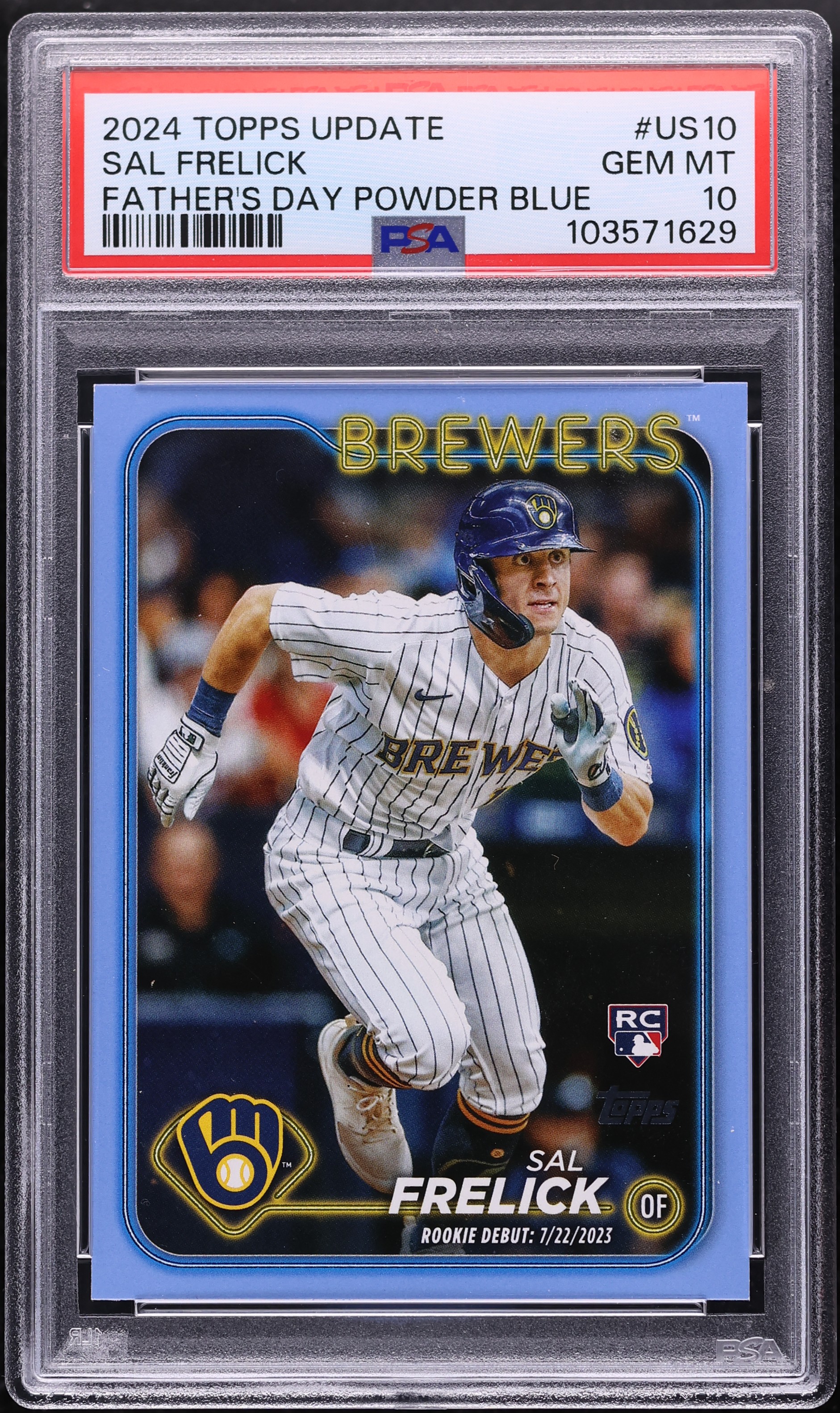 2024 Topps Update Fathers Day Powder Blue Sal Frelick ROOKIE /50 