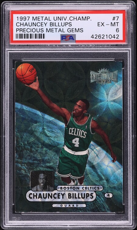 1997 Metal Universe Championship Precious Metal Chauncey Billups RC /50 PSA 6