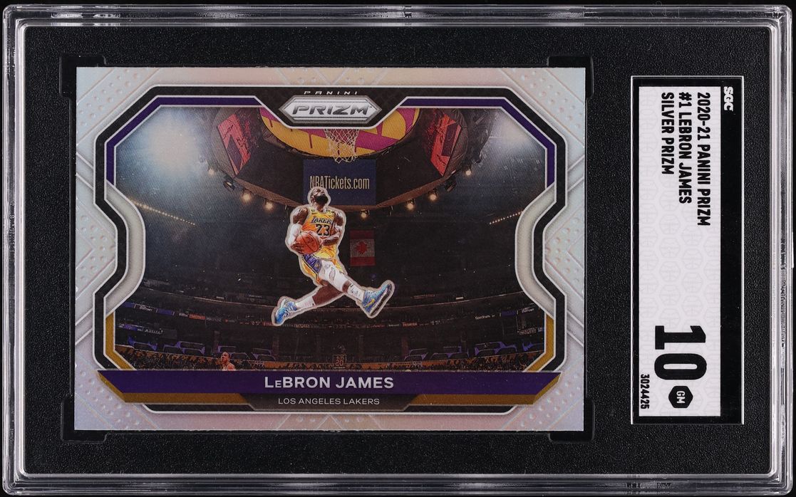 2020 Panini Prizm Silver LeBron James #1 SGC 10 GEM MINT