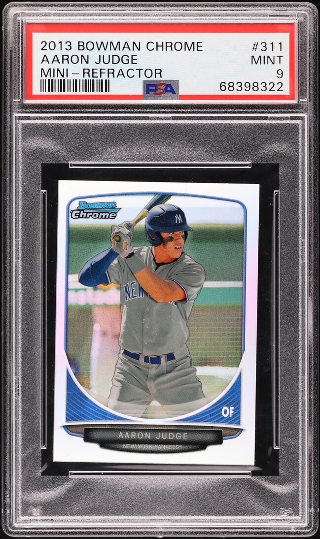 2013 Bowman Chrome Mini Refractor Aaron Judge PROSPECT /125 #311 PSA 9 MINT