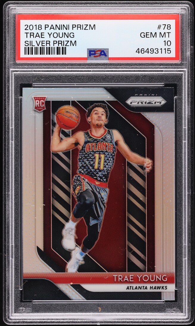 2018 Panini Prizm Silver Trae Young ROOKIE #78 PSA 10 GEM MINT
