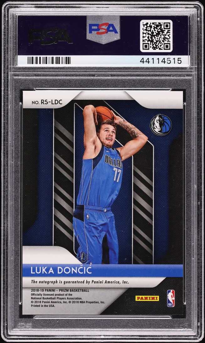 2018 Panini Prizm Signatures Luka Doncic ROOKIE AUTO #RS-LDC PSA