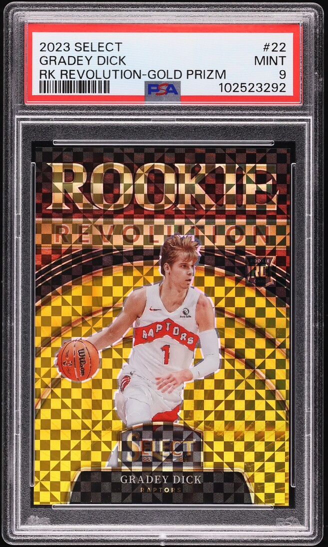 2023 Panini Select Revolution Gold Prizm Gradey Dick ROOKIE /10