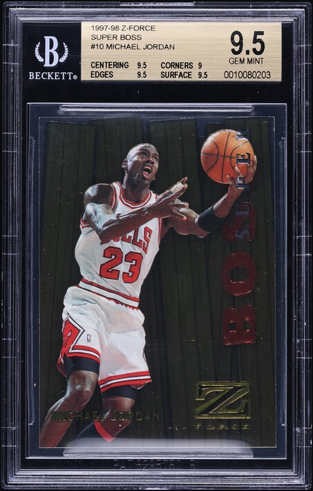 1997 Skybox Z-Force Super Boss Michael Jordan #10 BGS 9.5 GEM MINT