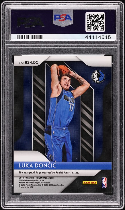 2018 Panini Prizm Signatures Luka Doncic ROOKIE AUTO #RS-LDC PSA