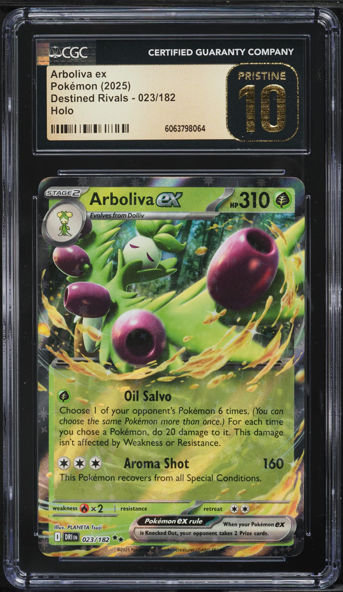 2025 Pokemon SV Destined Rivals Holo Arboliva ex #023 CGC 10 PRISTINE