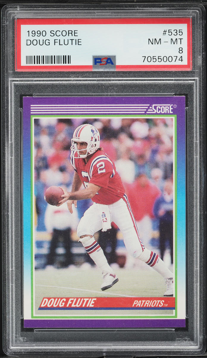 1990 Score Football Doug Flutie #535 PSA 8 NM-MT