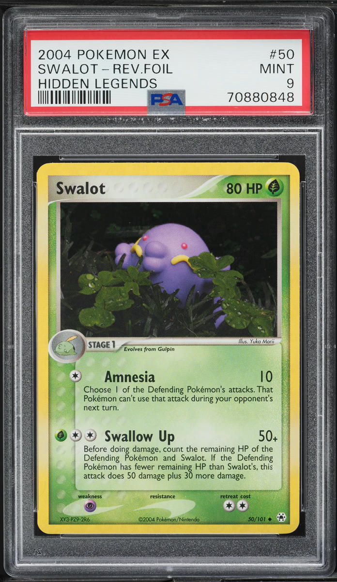 2004 Pokemon EX Hidden Legends Reverse Holo Swalot #50 PSA 9 MINT