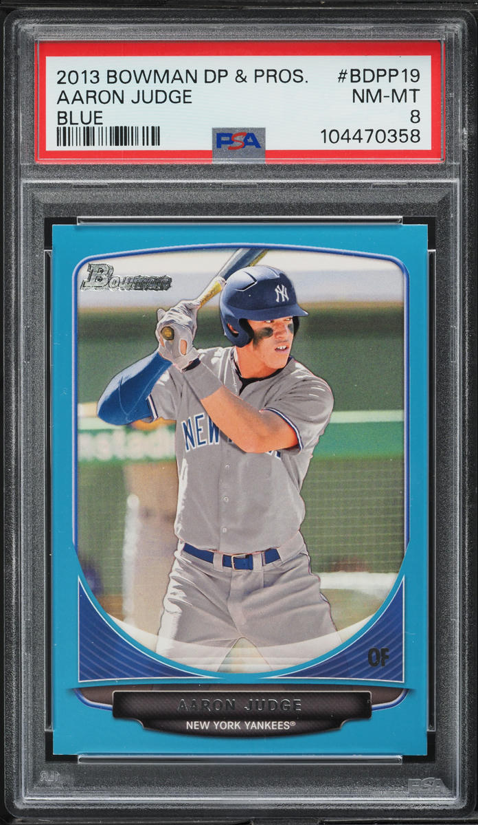 2013 Bowman Draft Blue Aaron Judge PROSPECT /500 #BDPP19 PSA 8 NM-MT