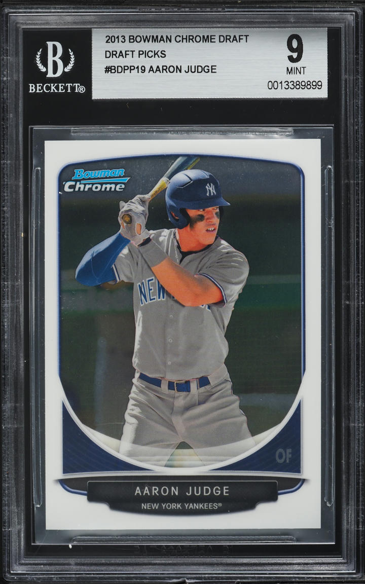 2013 Bowman Chrome Draft Refractor Aaron Judge PROSPECT #BDPP19 BGS 9 MINT