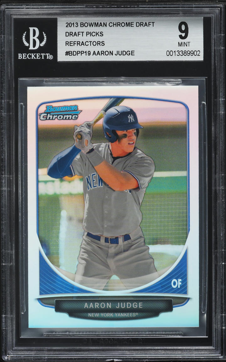2013 Bowman Chrome Draft Refractor Aaron Judge PROSPECT #BDPP19 BGS 9 MINT