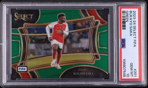 2023 Select Field Level FIFA Green Bukayo Saka 1/5 #201 PSA 10 GEM
