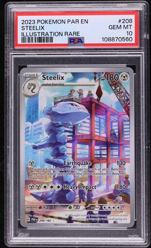 2023 Pokemon Scarlet & Violet Paradox Rift IR Steelix #208 PSA 10 GEM MINT