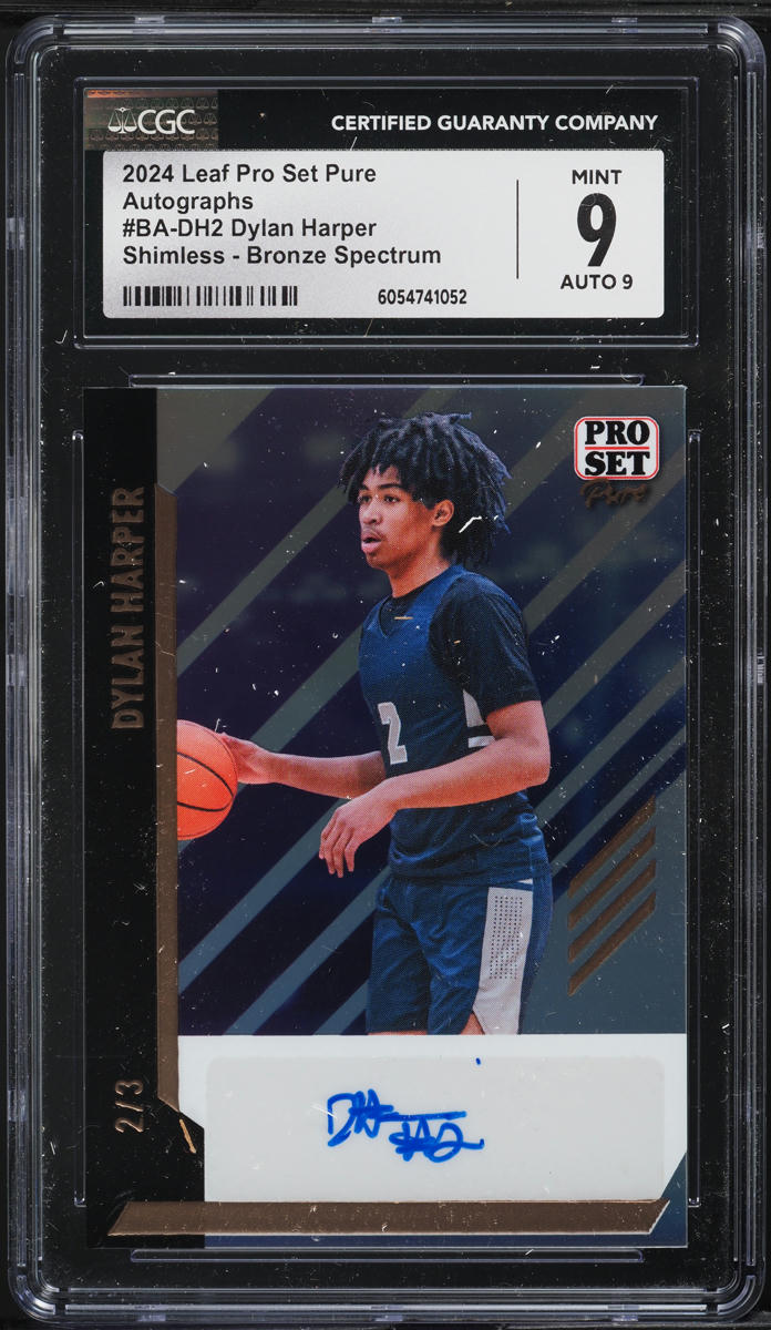 2024 Leaf Pro Set Pure Shimless Bronze Spectrum Dylan Harper RC AUTO /3 CGC 9