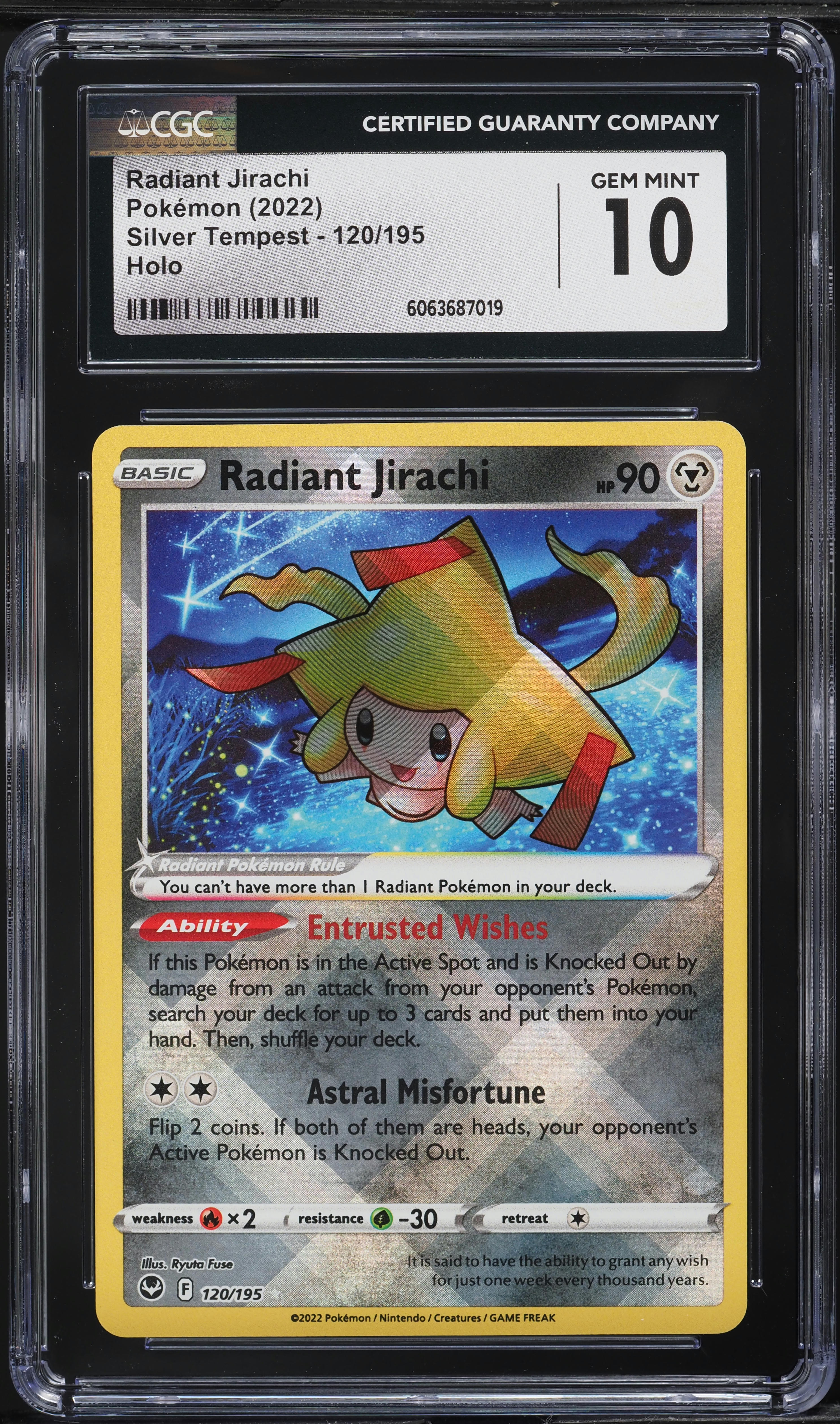 2022 Pokemon Sword & Shield Silver Tempest Radiant Jirachi #120