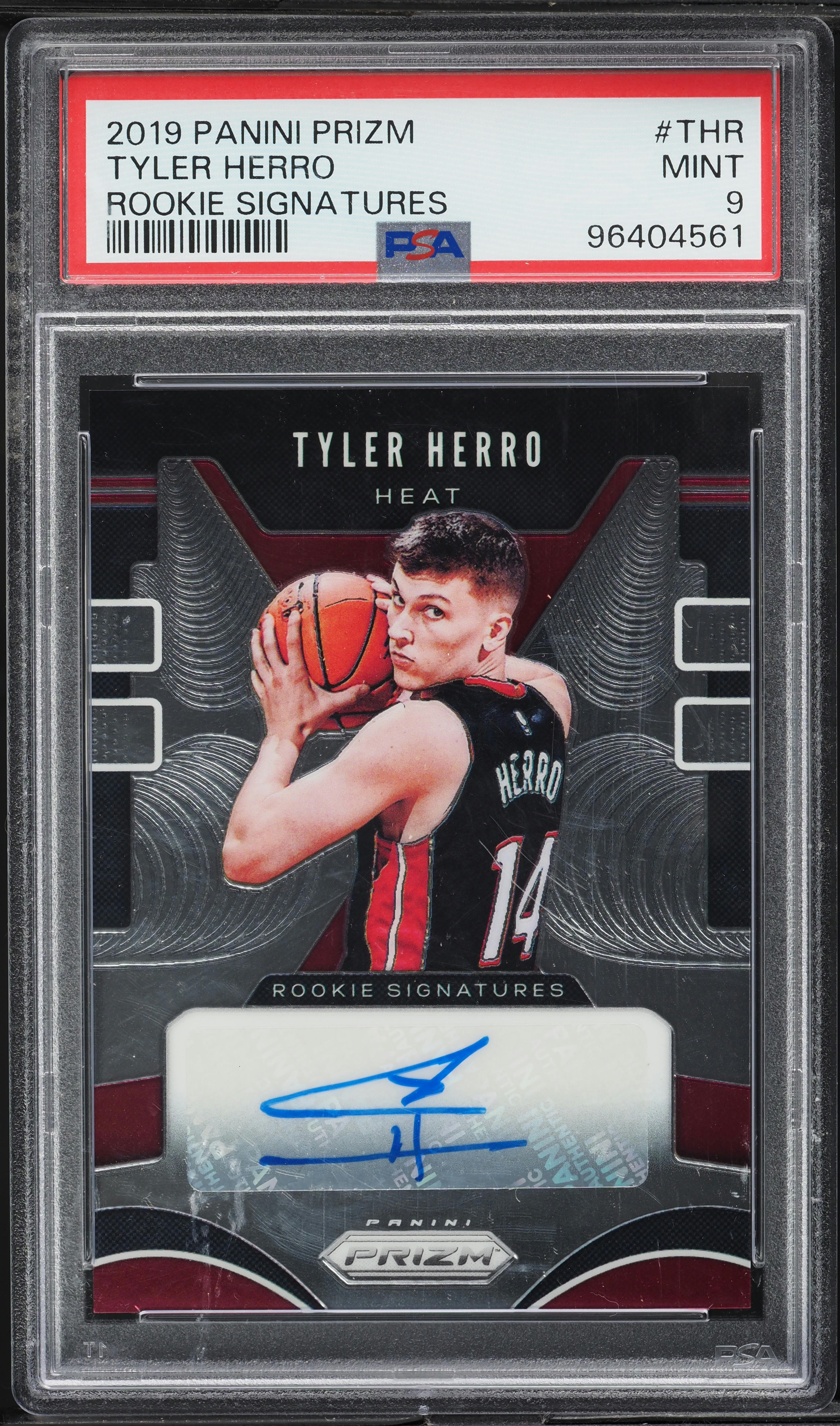 2019 Panini Prizm Signatures Tyler Herro ROOKIE AUTO #RS-THR PSA 9