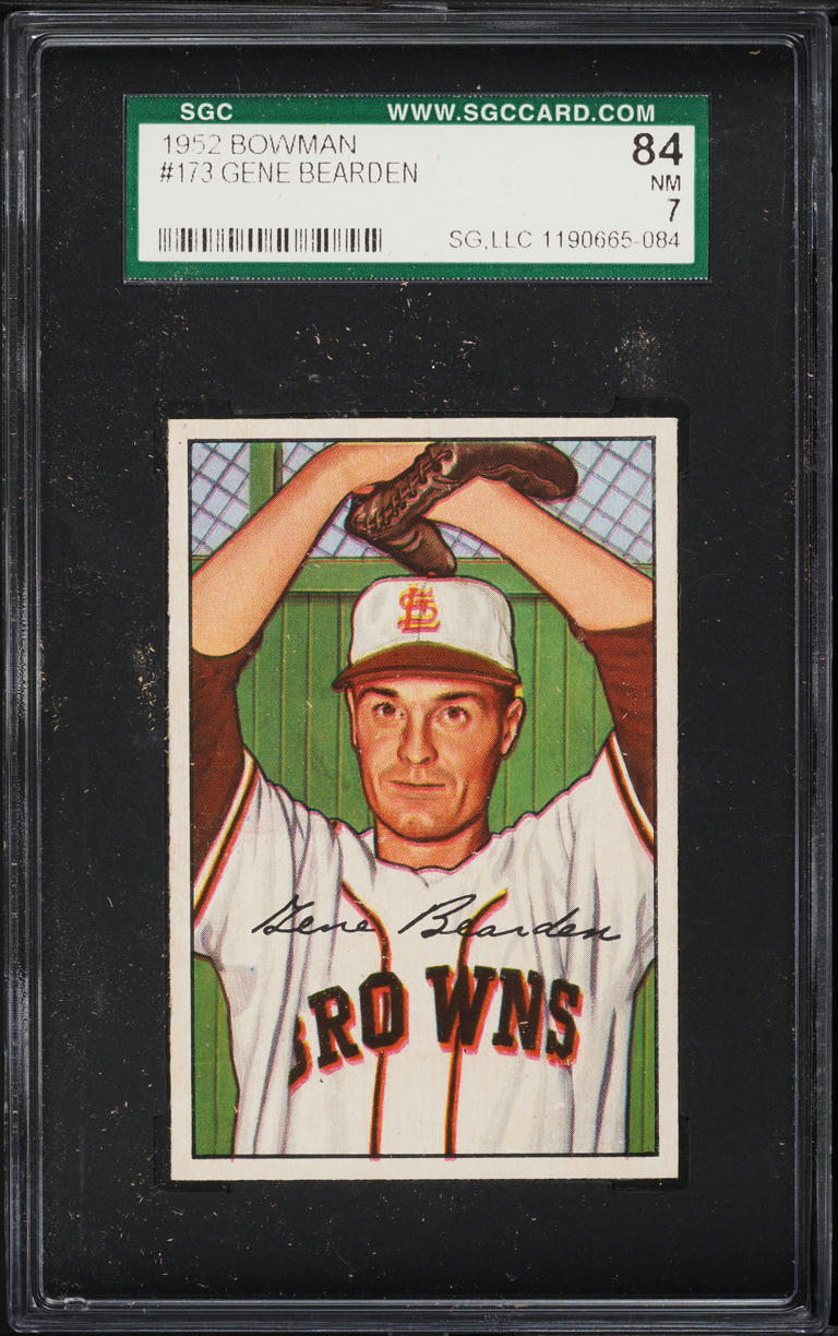 1952 Bowman Gene Bearden #173 SGC 7 NRMT