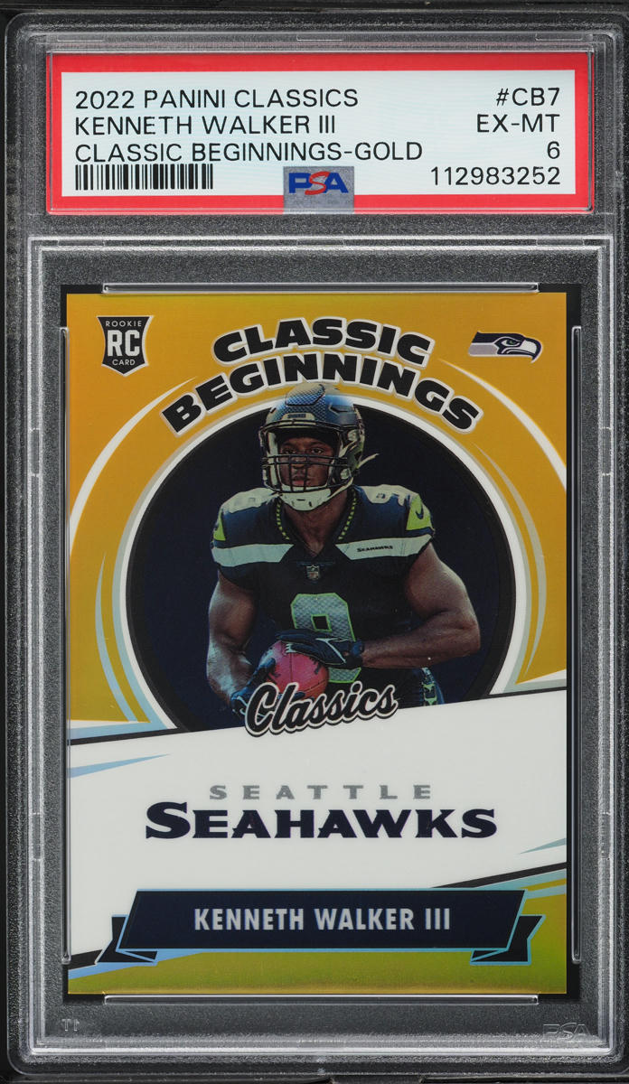 2022 Panini Classics Beginnings Gold Kenneth Walker III ROOKIE /99