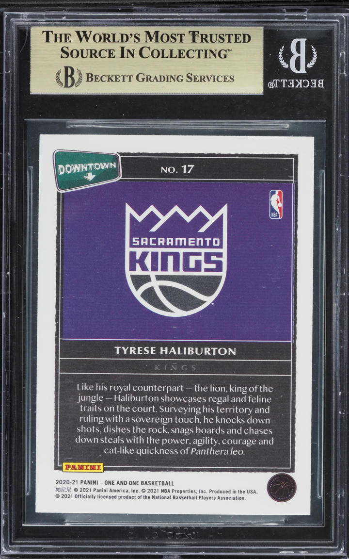 2020 Panini One and One Downtown Tyrese Haliburton ROOKIE #17 BGS 10 PRISTINE