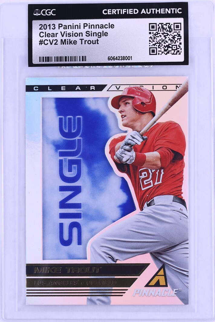 2013 Panini Pinnacle Clear Vision Single Mike Trout #CV2 CGC AUTH