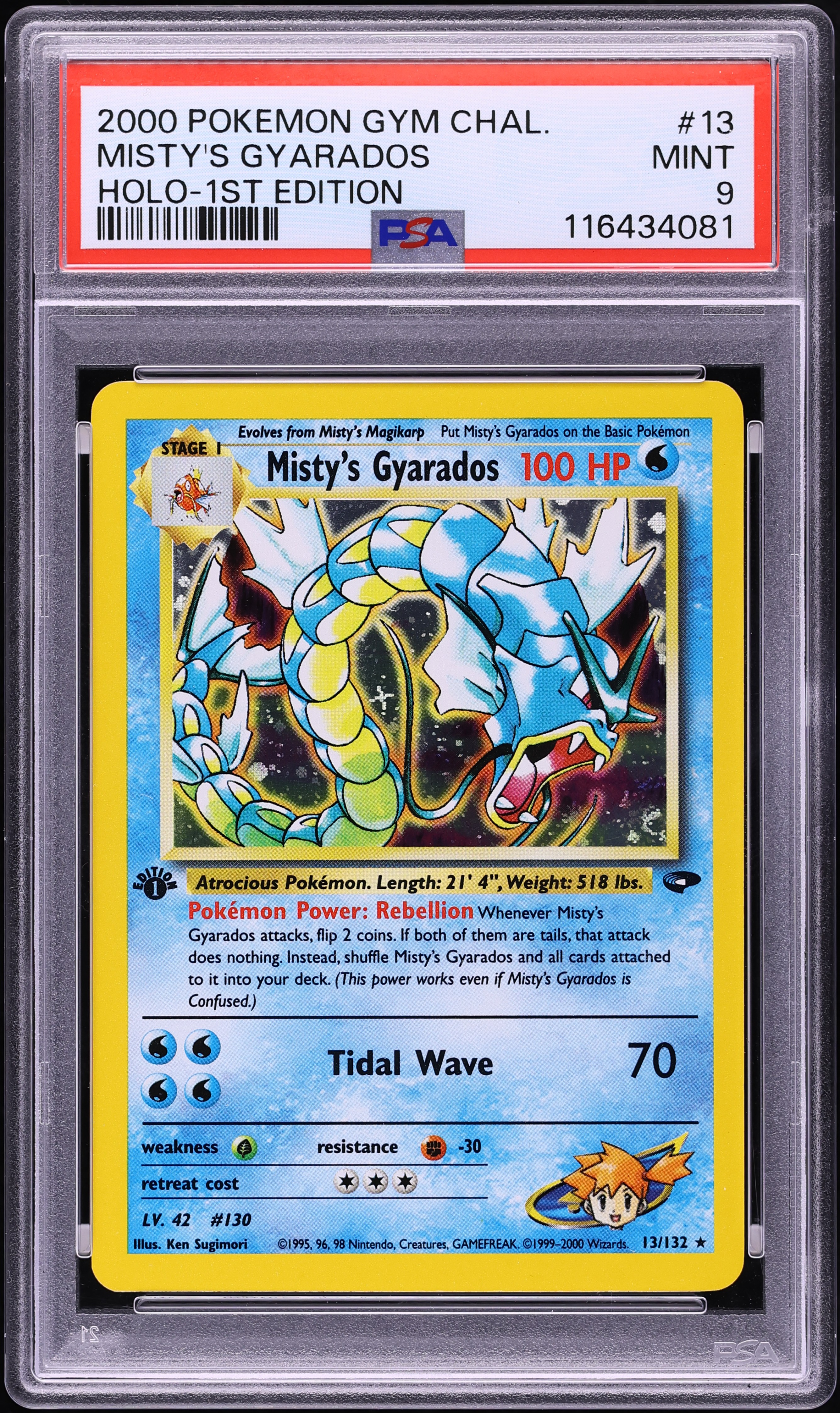 2000 Pokemon Gym Challenge 1st Edition Holo Misty's Gyarados #13