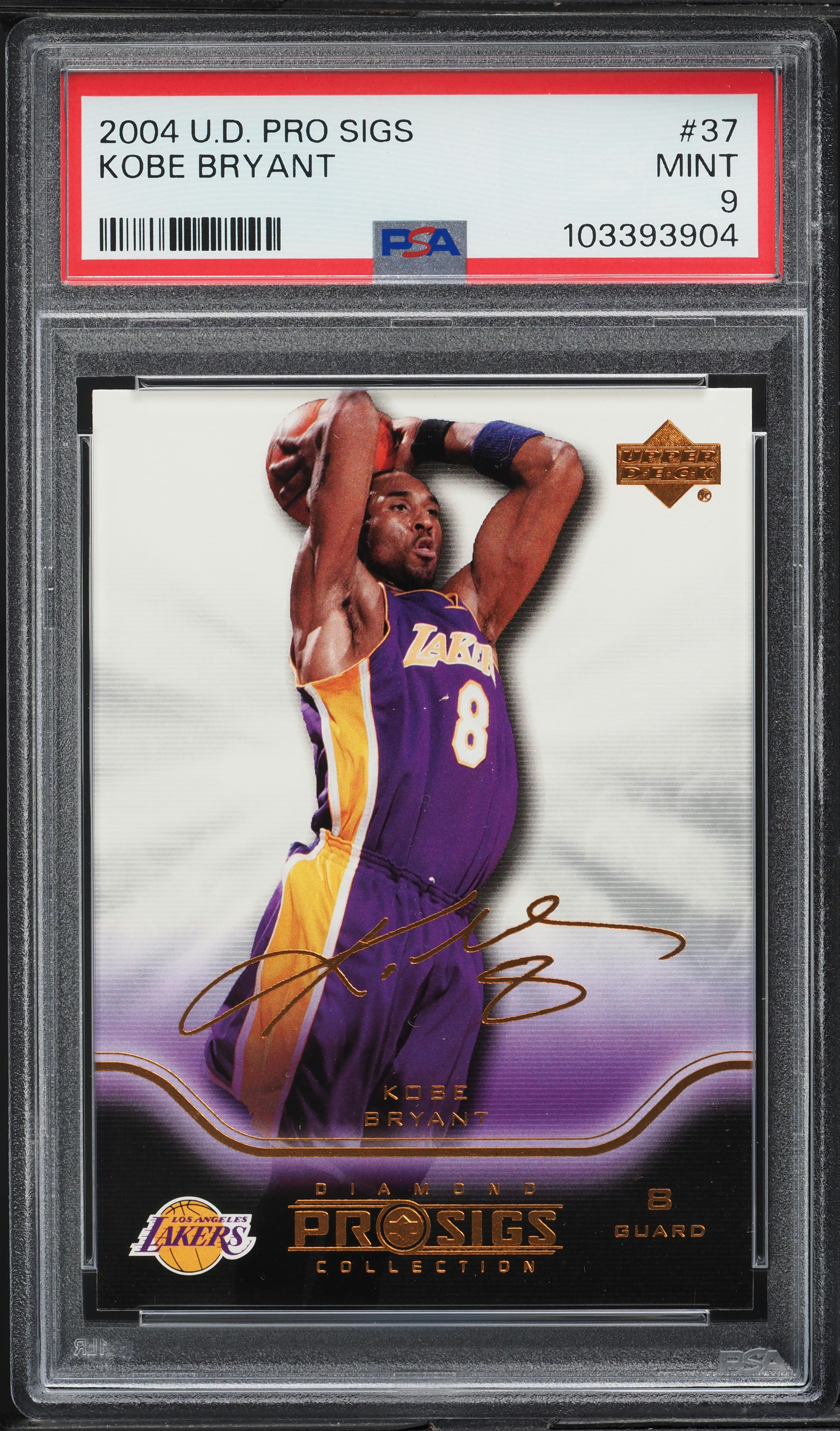 2004 Upper Deck Pro Sigs Kobe Bryant #37 PSA 9 MINT on Fanatics