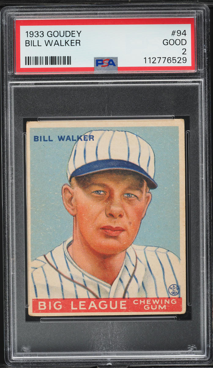 1933 Goudey Bill Walker #94 PSA 2 GD