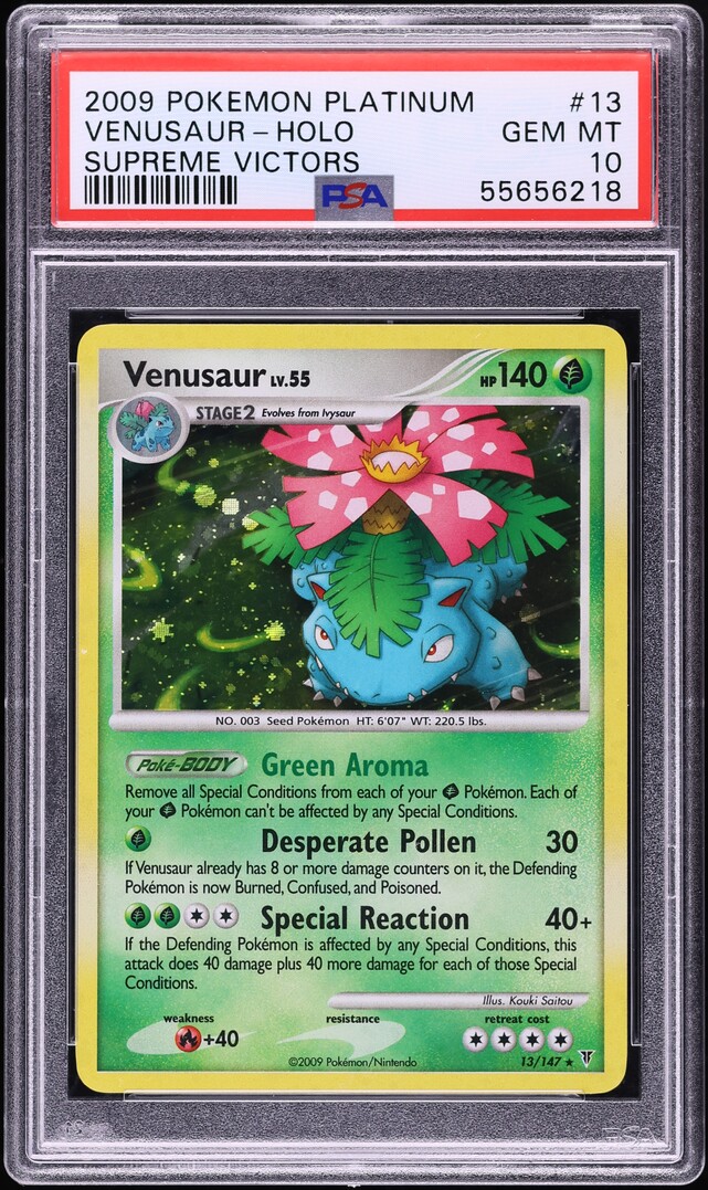 2009 Pokemon Platinum Supreme Victors Holo Venusaur #13 PSA 10 GEM MINT