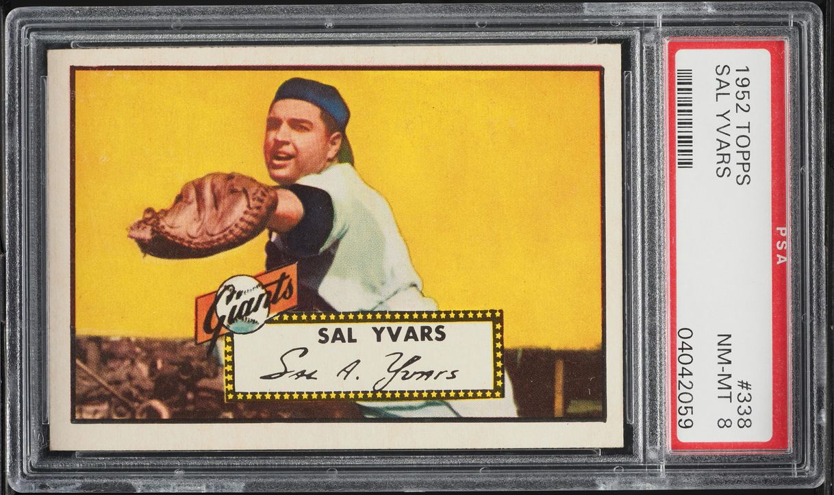 1952 Topps Sal Yvars #338 PSA 8 NM-MT