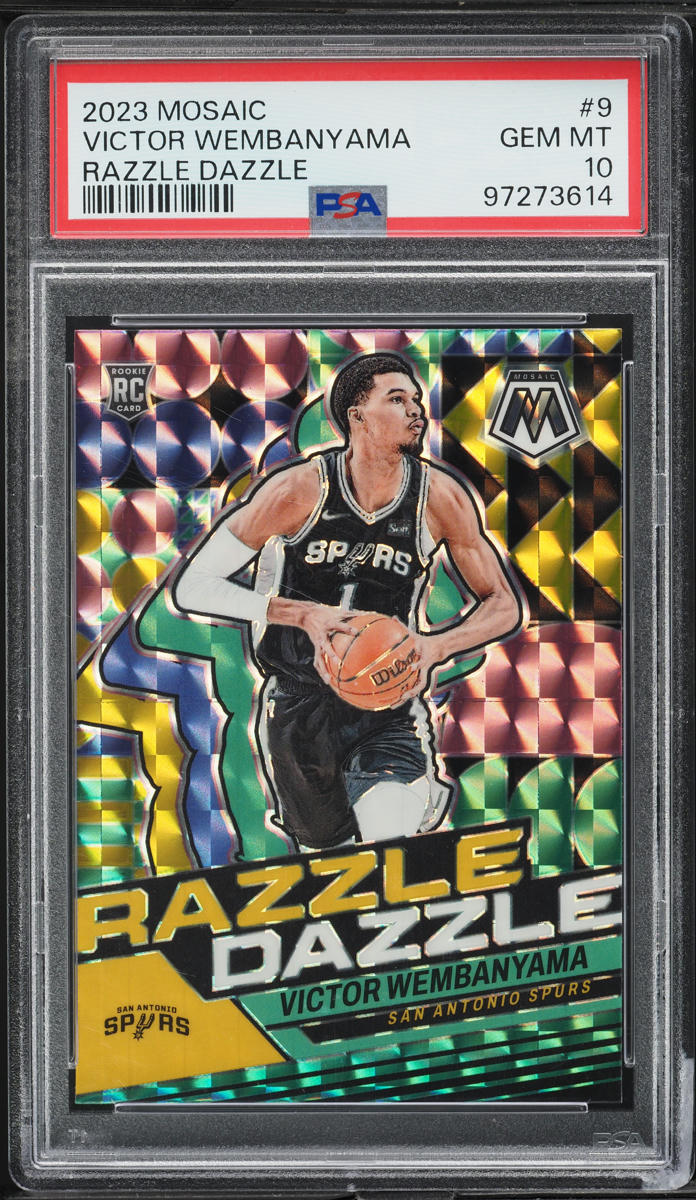 2023 Panini Mosaic Razzle Dazzle Victor Wembanyama ROOKIE #9 PSA 10 GEM MINT