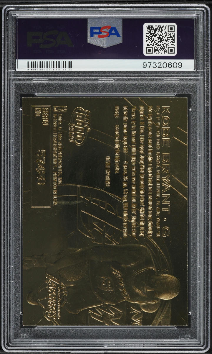 1996 Fleer 23kt Gold Purple Signature Kobe Bryant PSA 8 NM-MT