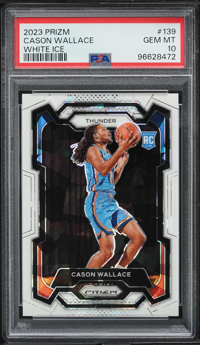 2023 Panini Prizm White Ice Cason Wallace ROOKIE /35 #139 PSA 10 GEM MINT