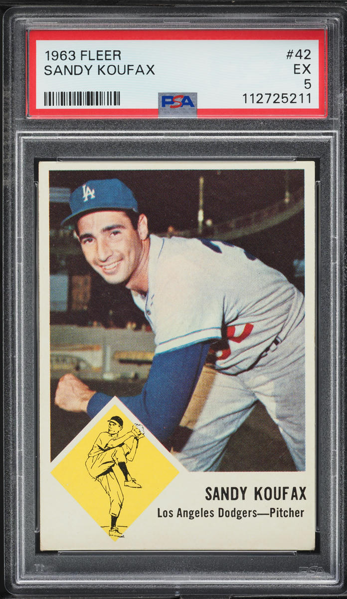 1963 Fleer Sandy Koufax #42 PSA 5 EX