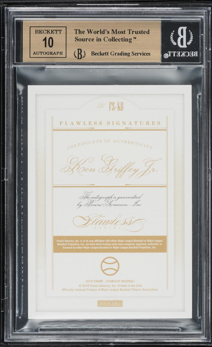 2016 Panini Flawless Sapphire Ken Griffey Jr. AUTO /5 #FSKG BGS 9.5 GEM MINT