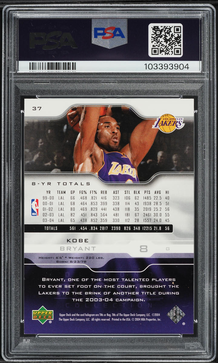 2004 Upper Deck Pro Sigs Kobe Bryant #37 PSA 9 MINT on Fanatics