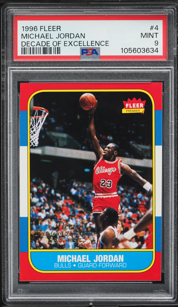 1996 Fleer Decade Of Excellence Michael Jordan #4 PSA 9 MINT