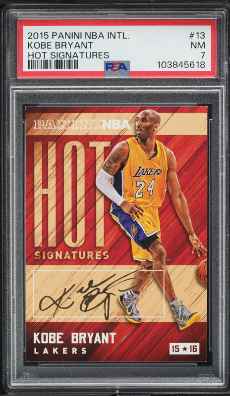 2015 Panini NBA International Hot Signatures Kobe Bryant #13 PSA 7