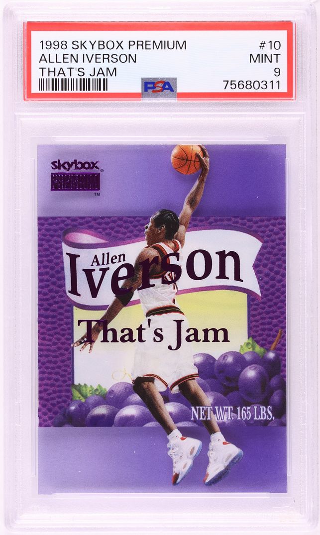 1998 Skybox Premium That's Jam Allen Iverson #10 PSA 9 MINT on