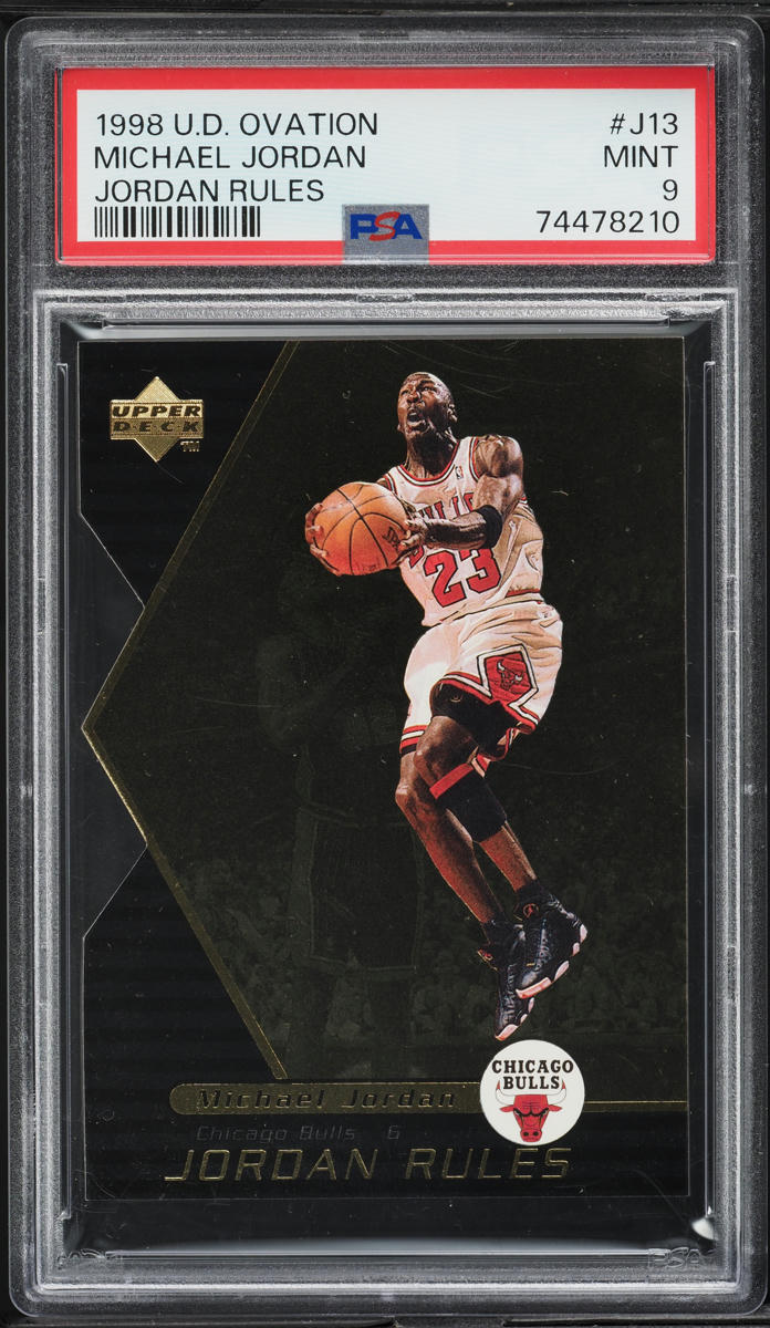 1998 Upper Deck Ovation Jordan Rules Die-Cut Michael Jordan #J13 PSA 9 MINT