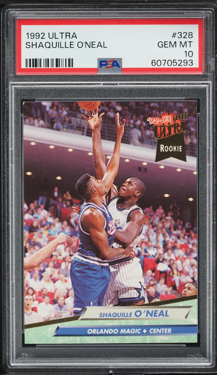 1992 Ultra Basketball Shaquille O'Neal ROOKIE #328 PSA 10 GEM MINT