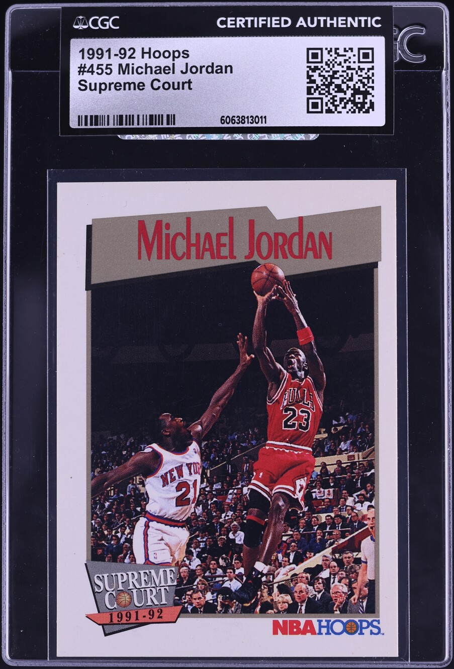1991 Hoops Supreme Court Michael Jordan #455 CGC AUTH