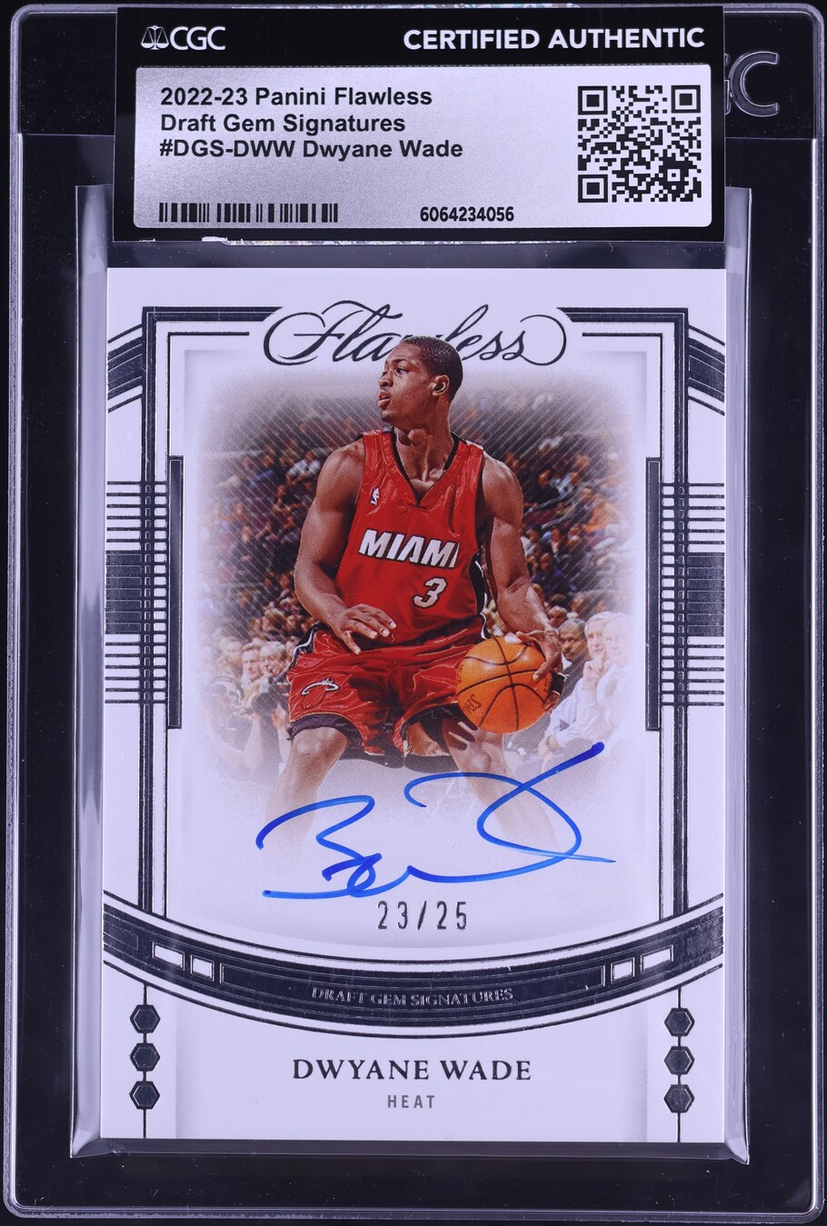 2022 Panini Flawless Draft Gem Dwyane Wade AUTO /25 #DGS-DWW CGC