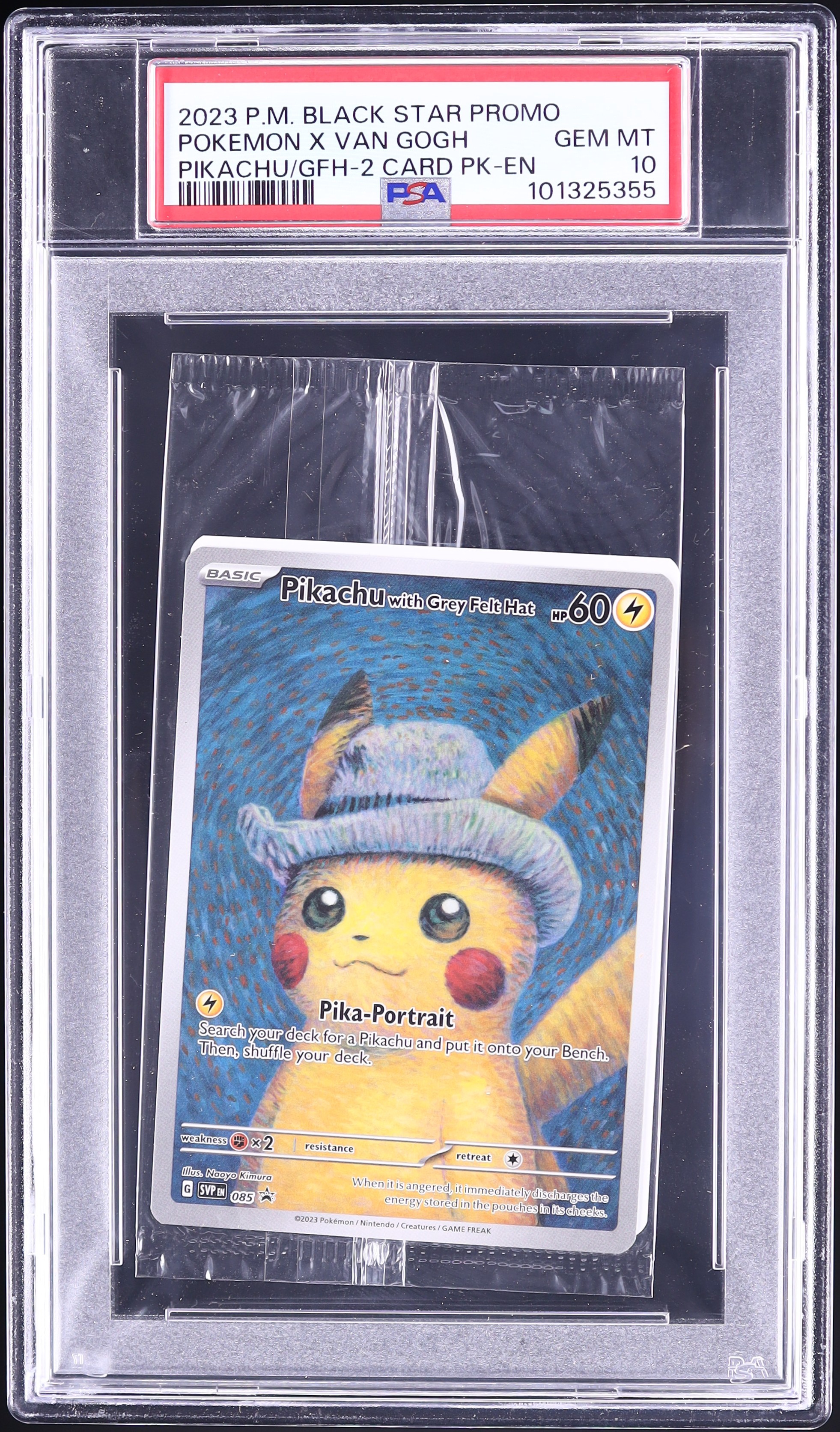 van gogh pokemon cards Pokmon Frame Please 085 / Pikachu with Grey Felt Hat / PokeXtended inspir de lincontournable Autoportrait avec chapeau gris de 1887 SALE! | Pokmon Cards |