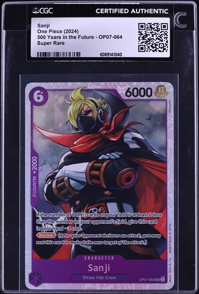 2024 One Piece 500 Years In The Future Sanji #OP07-064 CGC AUTH on