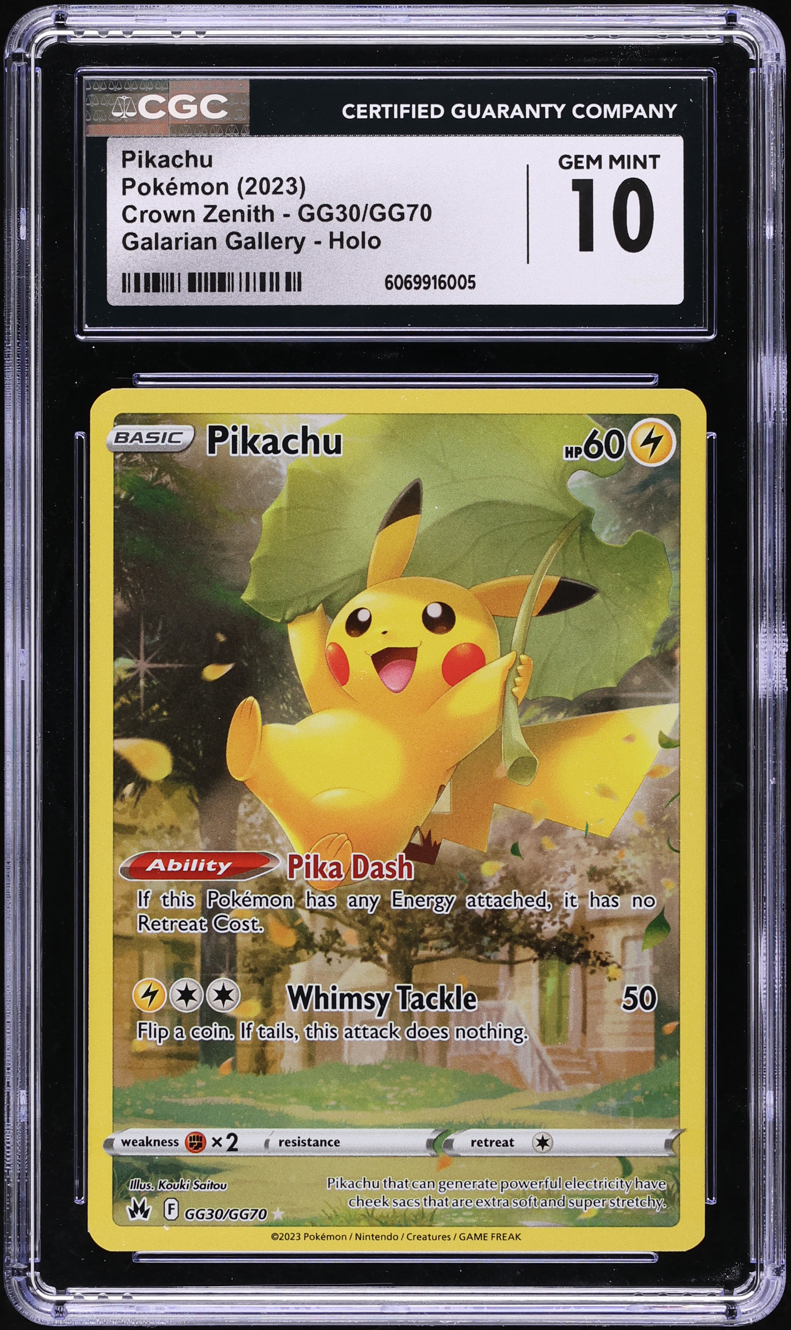 2023 Pokemon Sword & Shield Crown Zenith Full Art Pikachu #GG30