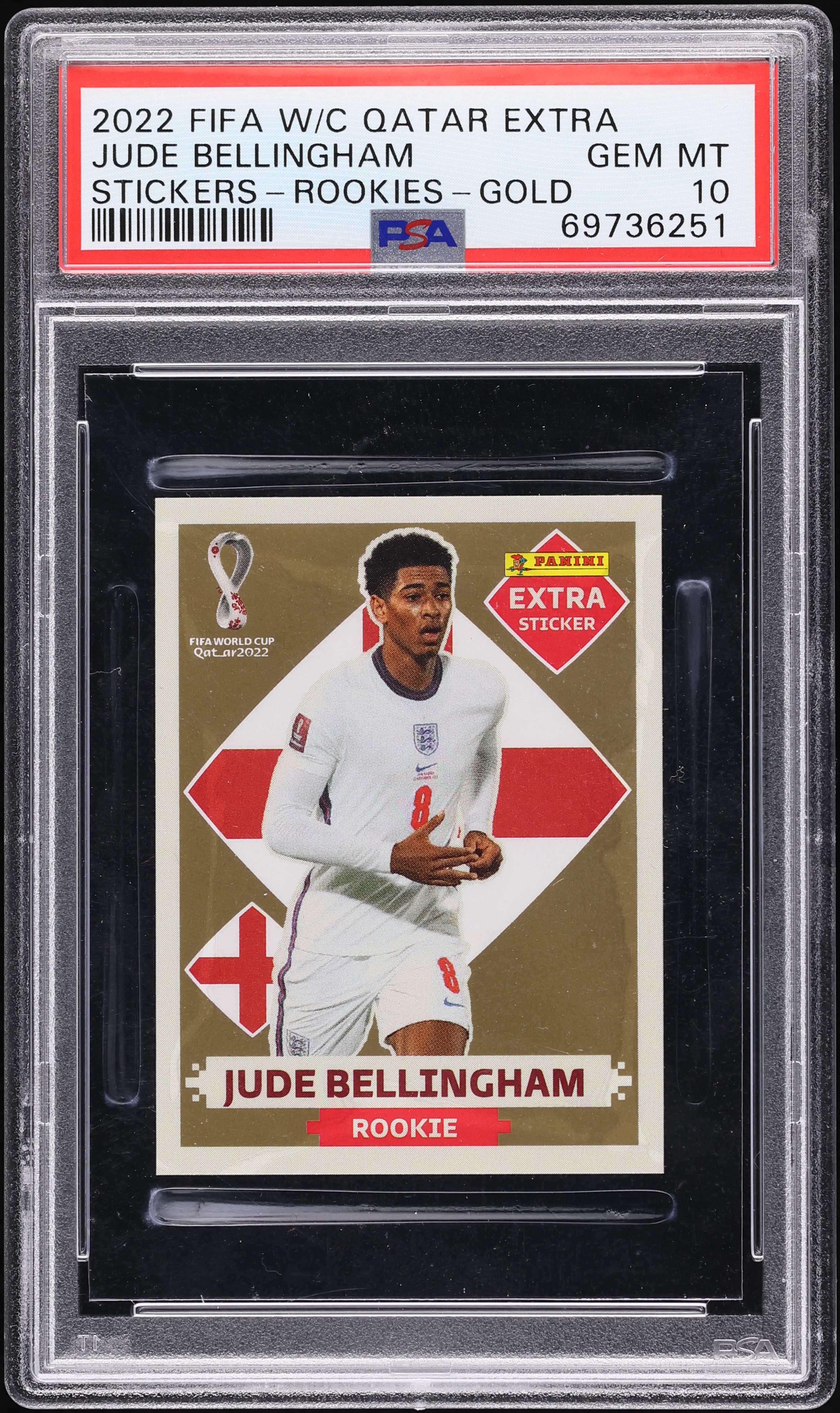 2022 Panini FIFA World Cup Qatar Extra Stickers Gold Jude