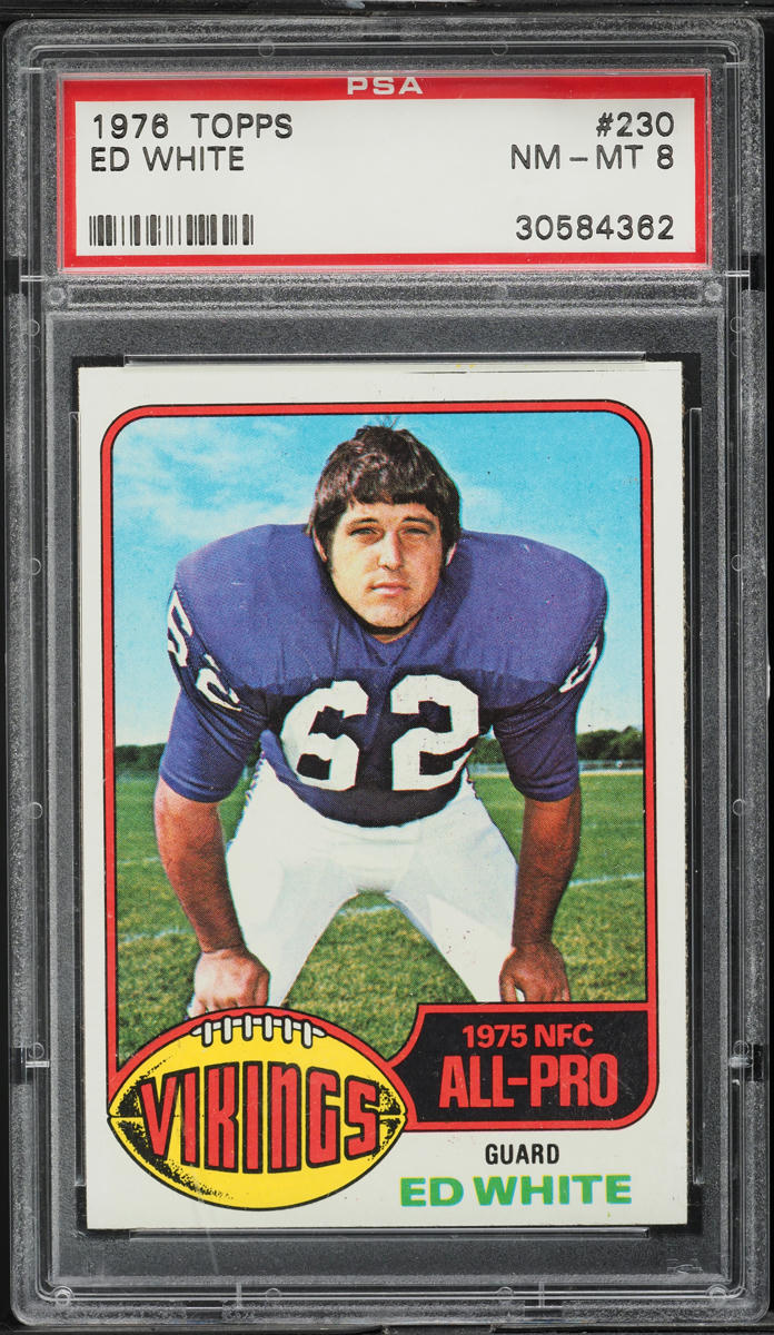 1976 Topps Football Ed White #230 PSA 8 NM-MT