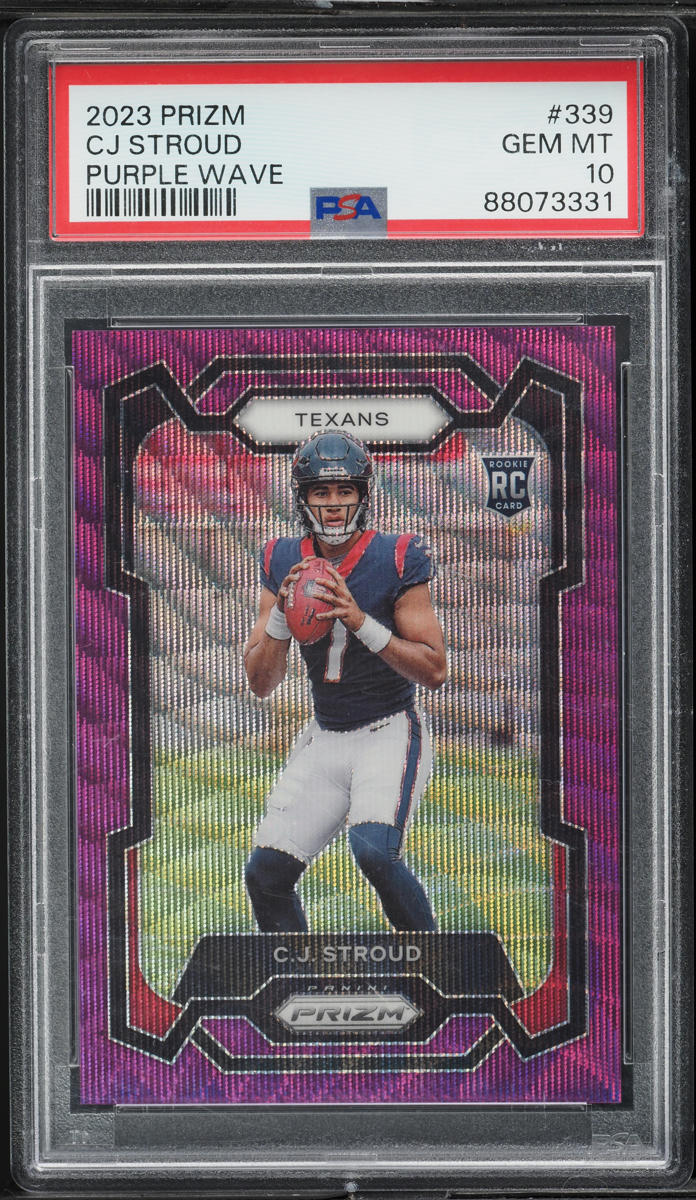 2023 Panini Prizm Purple Wave CJ Stroud ROOKIE /99 #339 PSA 10 GEM MINT