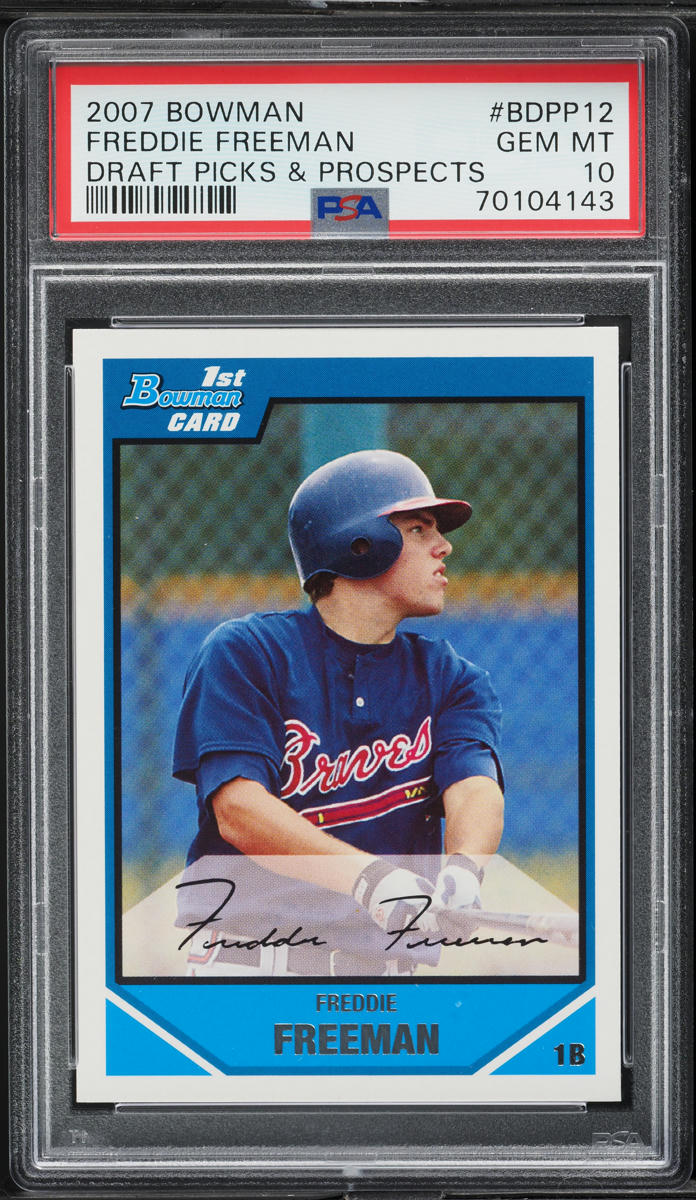 2007 Bowman Draft Picks Freddie Freeman PROSPECT #BDPP12 PSA 10 GEM MINT